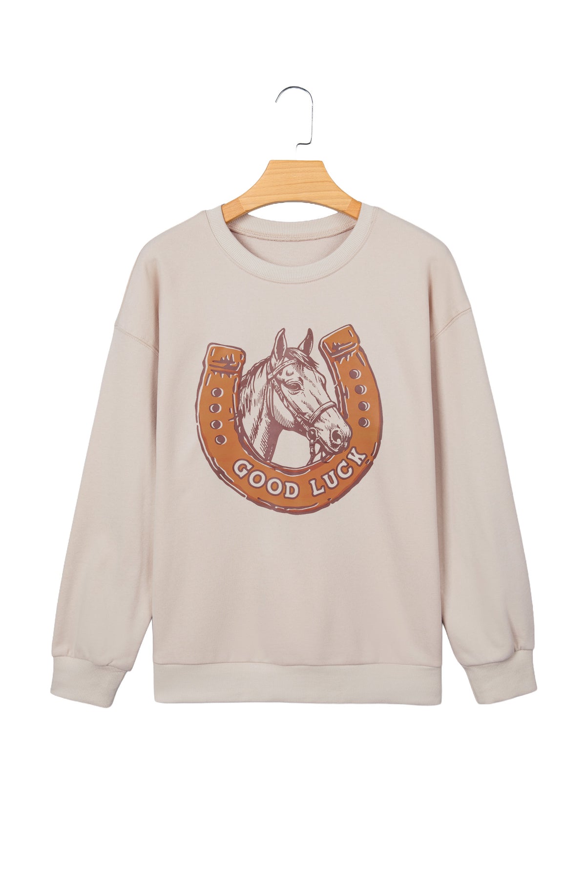Western Horse Print Oversized Sweatshirt