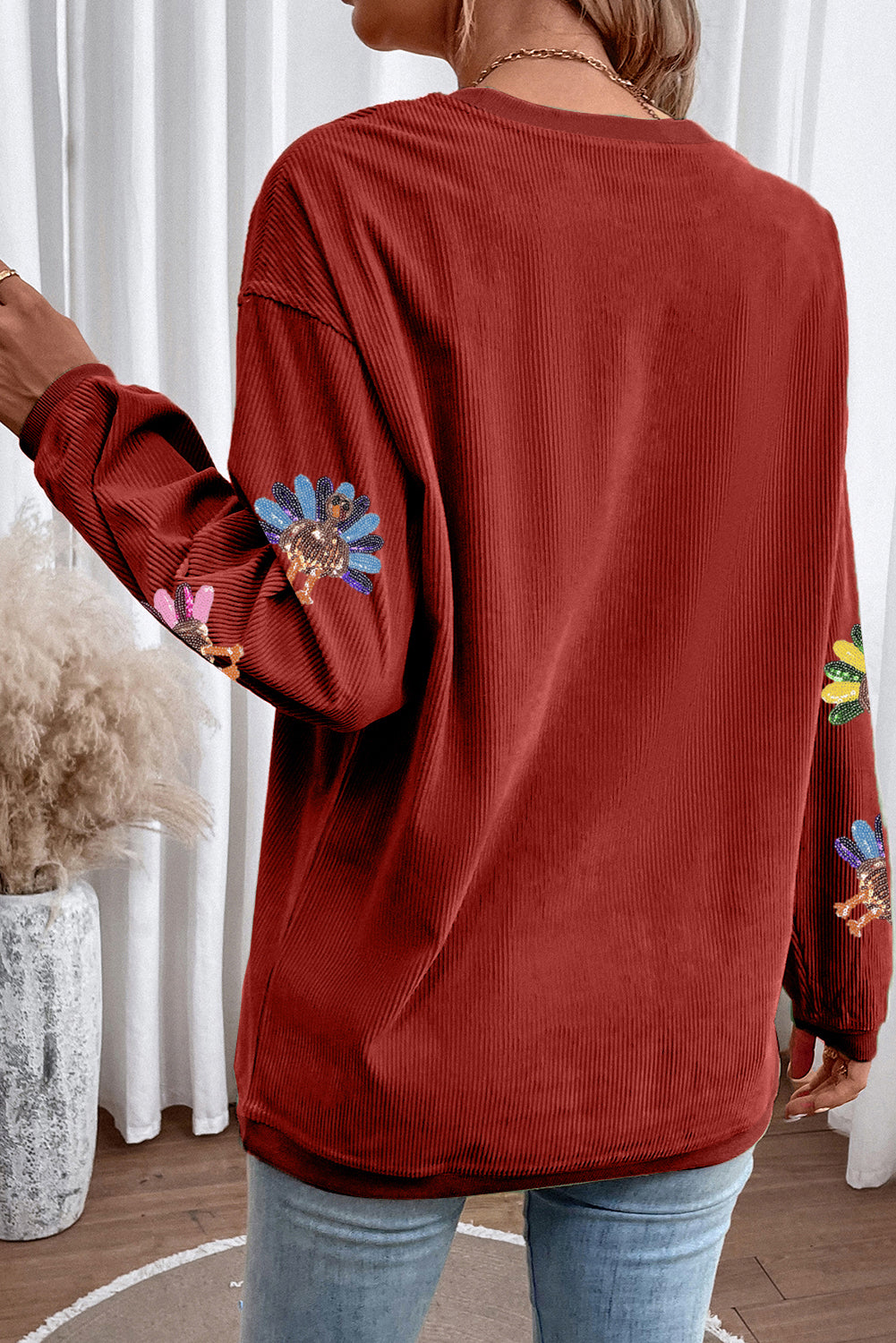 Turkey Graphic Baggy Sweatshirt