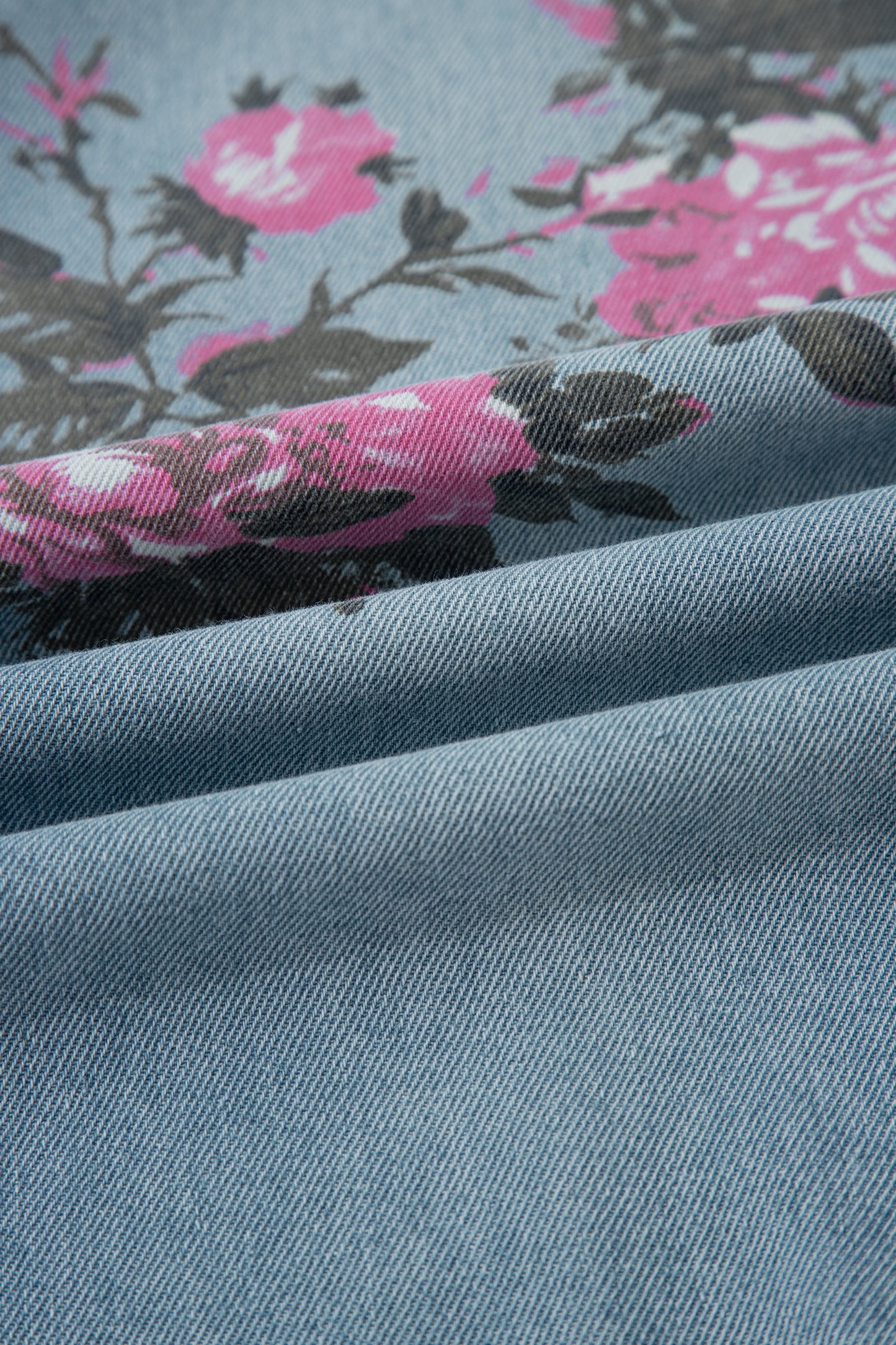 Floral Print Bootcut Jeans