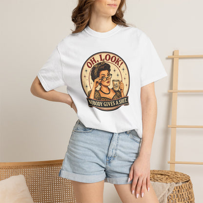 Oh, Look! Nobody Gives A Shit - Vintage Graphic T-Shirt
