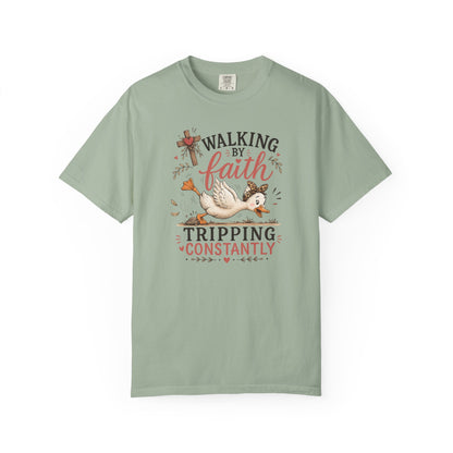 Walking by Faith T-Shirt — Christian Graphic Tee