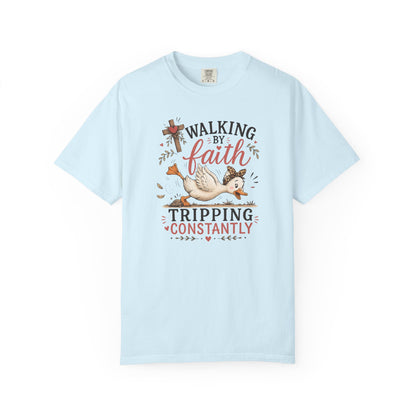Walking by Faith T-Shirt — Christian Graphic Tee