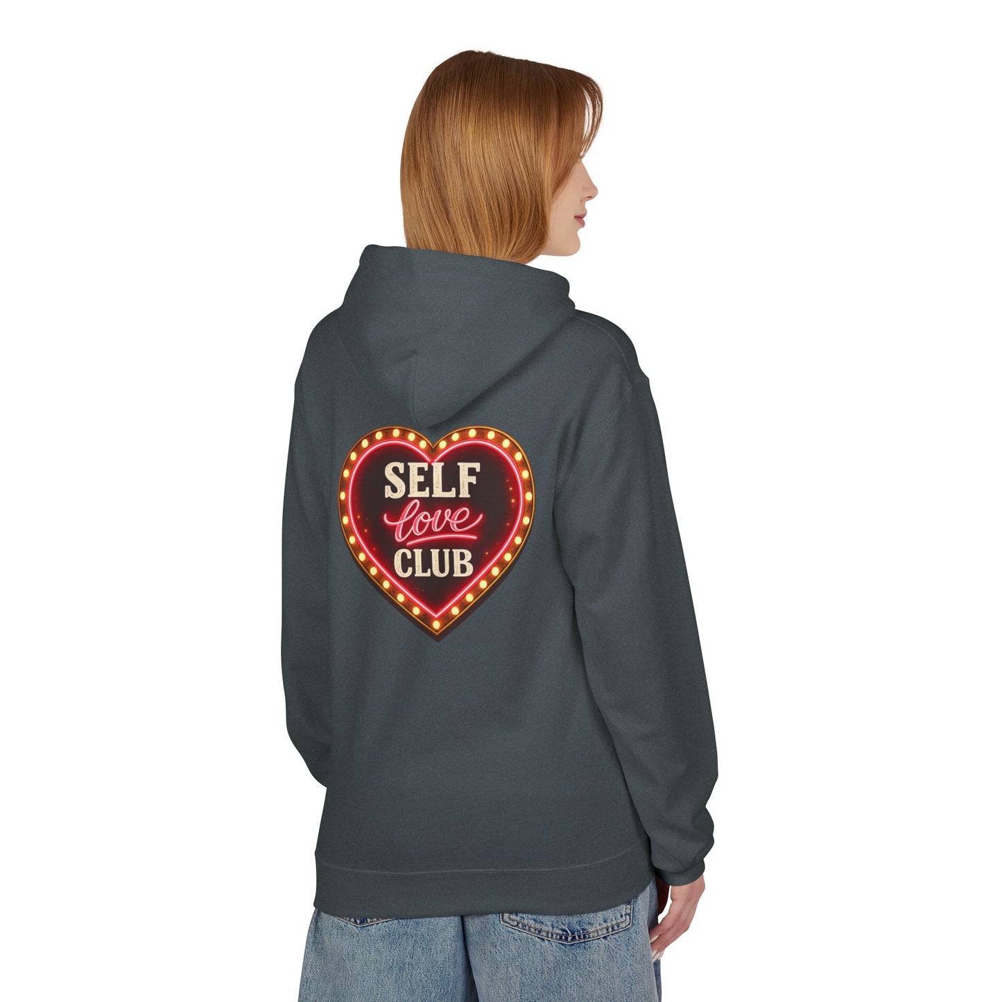 Self Love Hoodie Heart Graphic Pullover