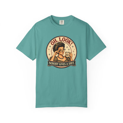 Oh, Look! Nobody Gives A Shit - Vintage Graphic T-Shirt