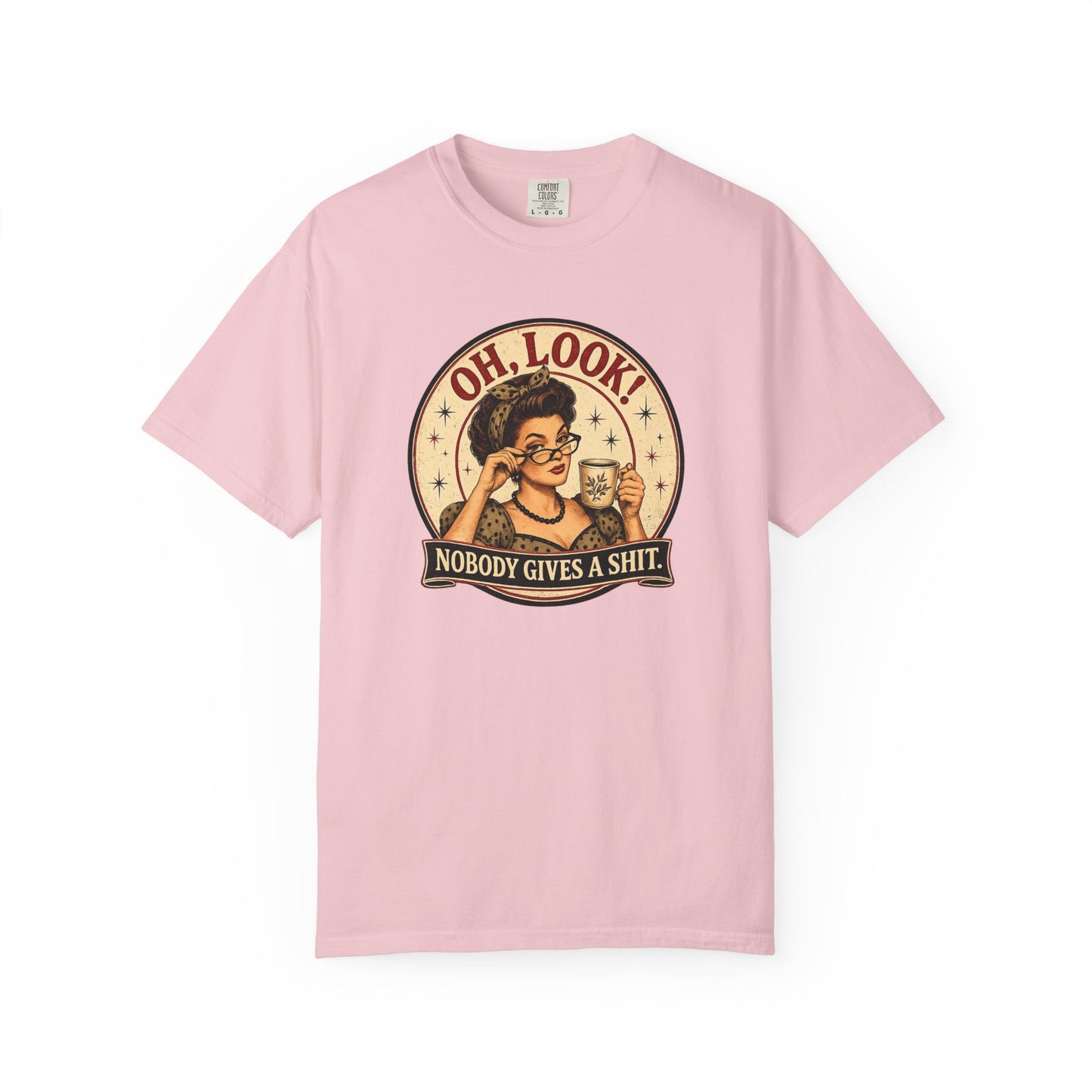 Oh, Look! Nobody Gives A Shit - Vintage Graphic T-Shirt