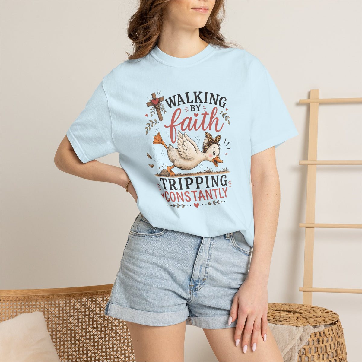 Walking by Faith T-Shirt — Christian Graphic Tee