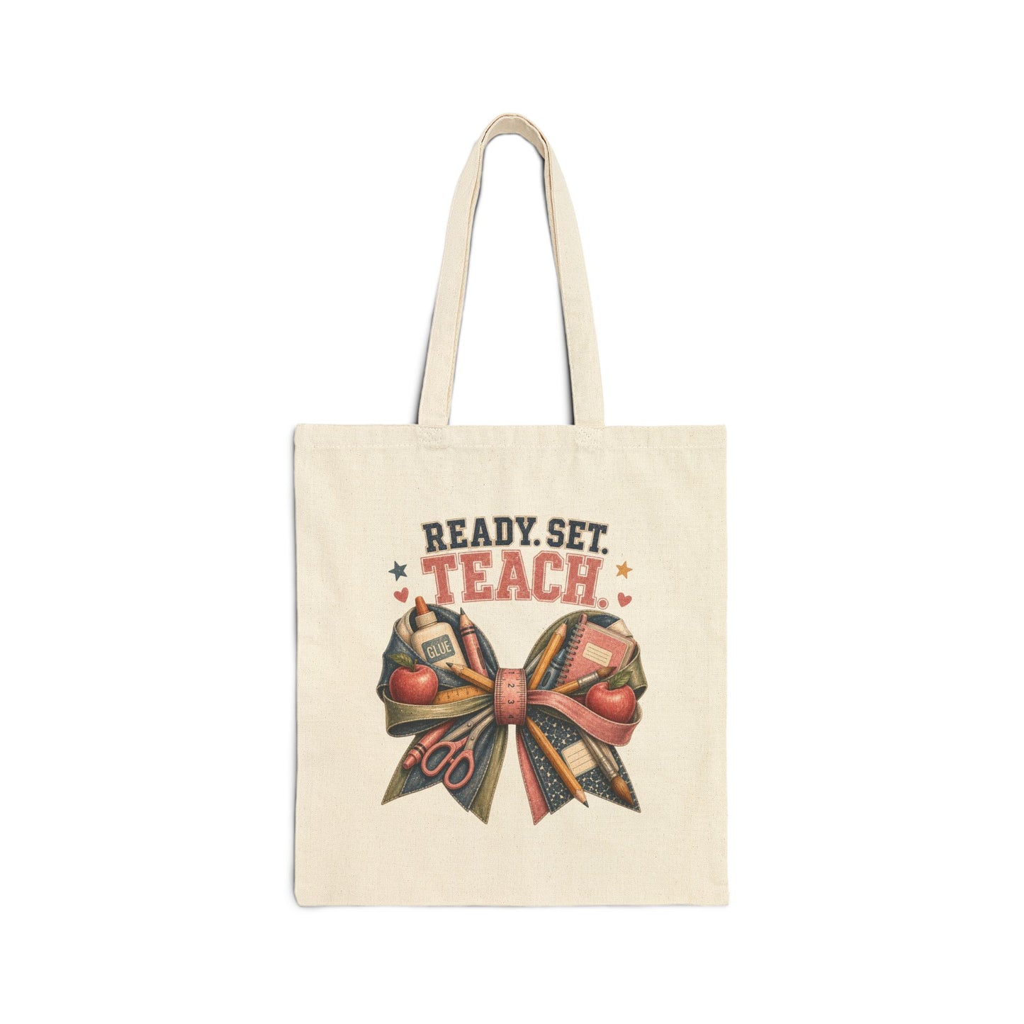 Ready. Set. Teach. Canvas Tote — Teacher Appreciation School Supplies Bag
