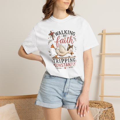 Walking by Faith T-Shirt — Christian Graphic Tee