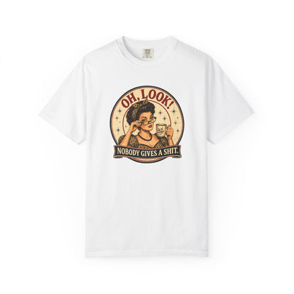 Oh, Look! Nobody Gives A Shit - Vintage Graphic T-Shirt