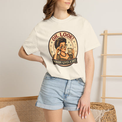Oh, Look! Nobody Gives A Shit - Vintage Graphic T-Shirt
