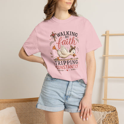 Walking by Faith T-Shirt — Christian Graphic Tee