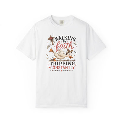 Walking by Faith T-Shirt — Christian Graphic Tee