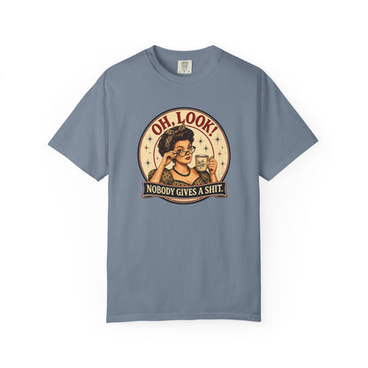 Oh, Look! Nobody Gives A Shit - Vintage Graphic T-Shirt