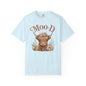 Highland Cow 'Moo·d' Floral Graphic T-Shirt