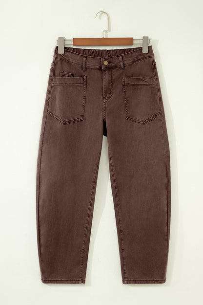 Beau Blue Patch Pocket Barrel Jeans