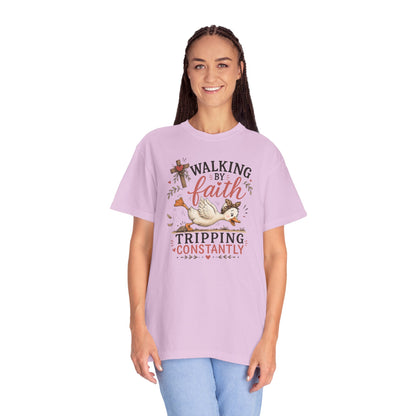 Walking by Faith T-Shirt — Christian Graphic Tee
