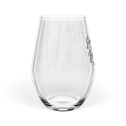 Stemless Wine Glass - "Emotional Support Beverage" Funny Wine Glass Gift