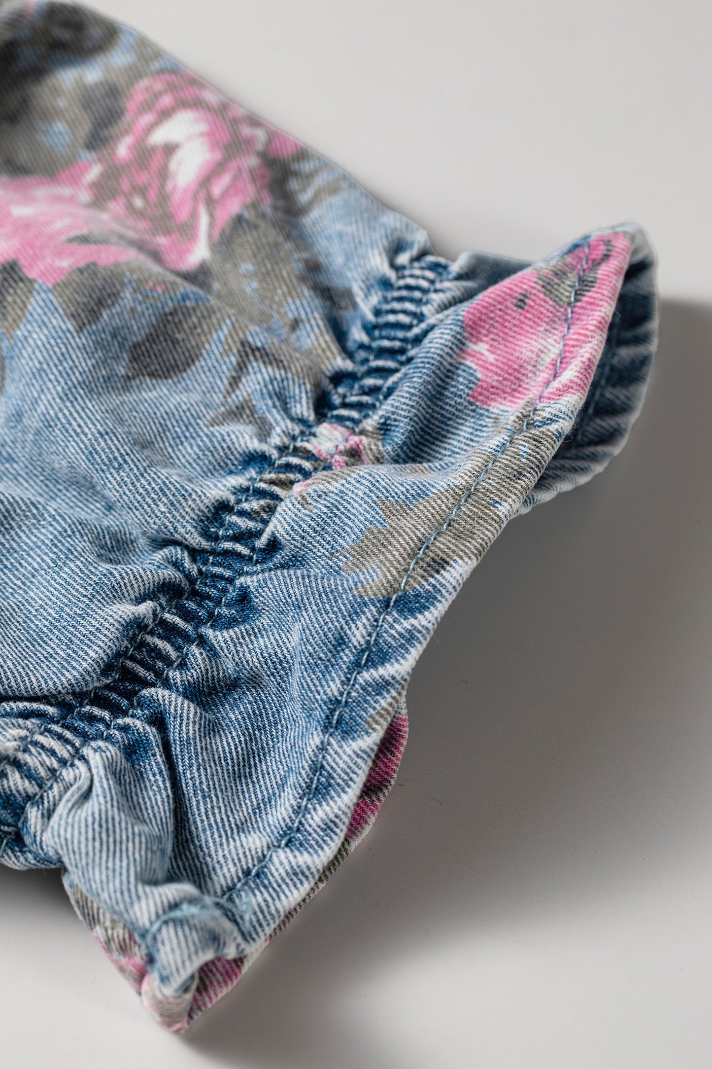 Floral Print Denim Dress