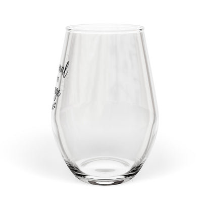 Stemless Wine Glass - "Emotional Support Beverage" Funny Wine Glass Gift