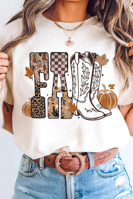 FALL Letter Western T-Shirt