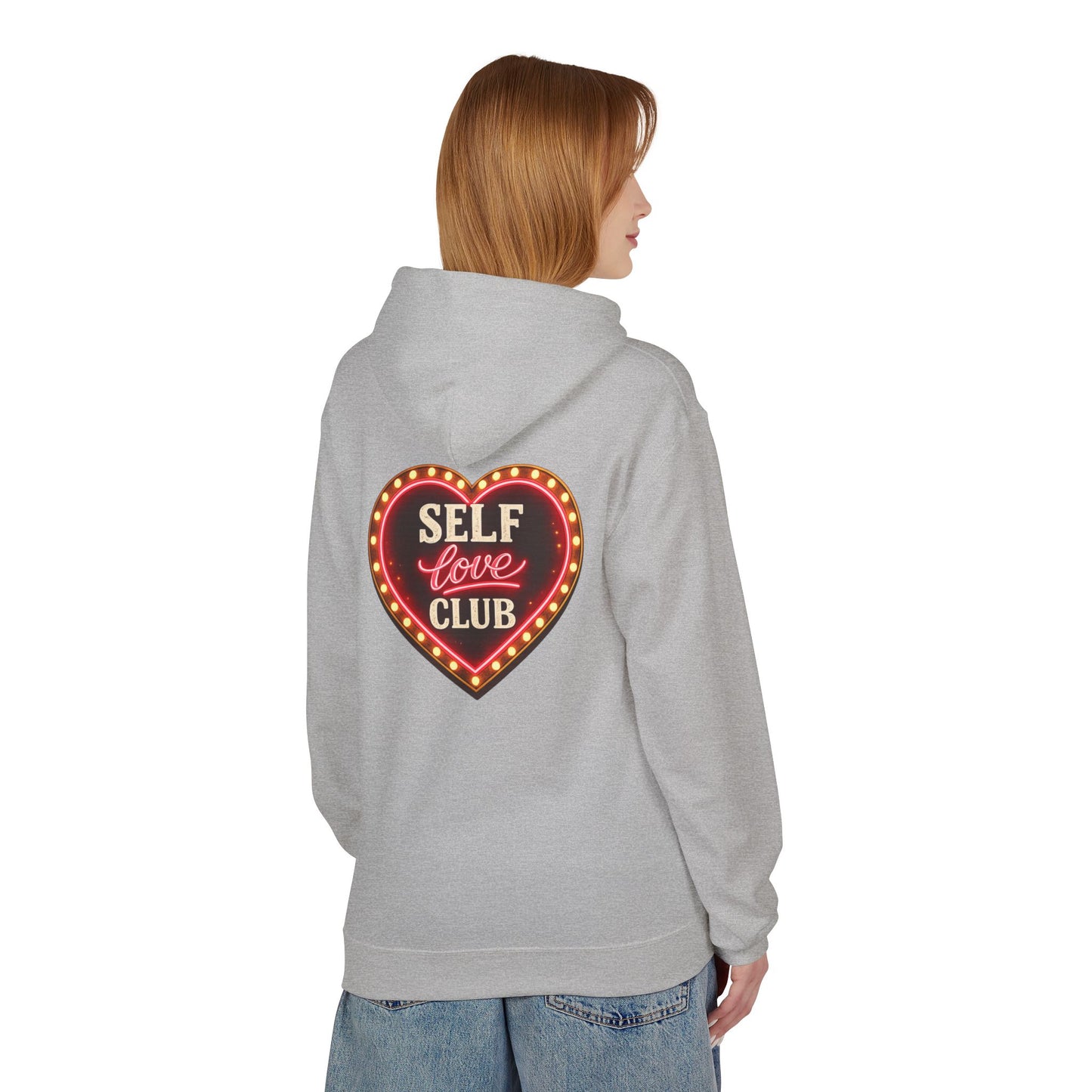 Self Love Hoodie Heart Graphic Pullover
