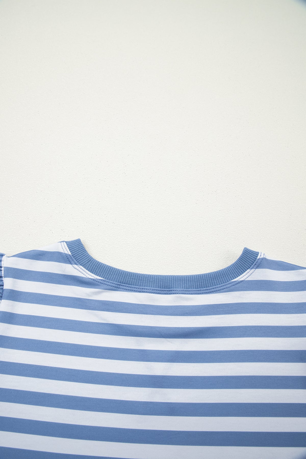 Stripe Bubble Sleeve T Shirt