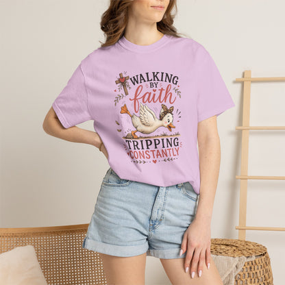 Walking by Faith T-Shirt — Christian Graphic Tee