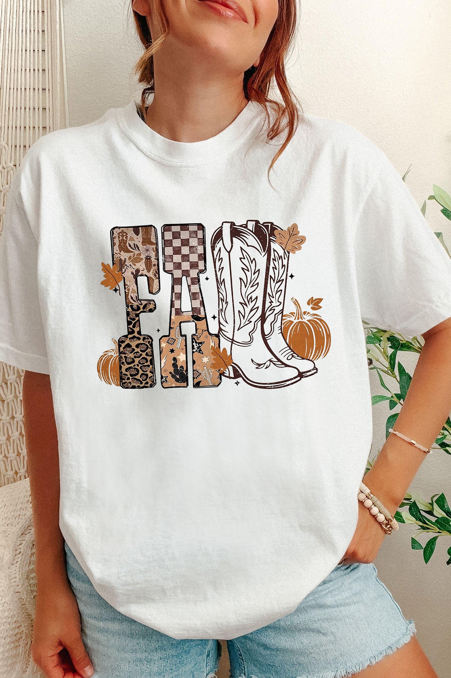 FALL Letter Western T-Shirt