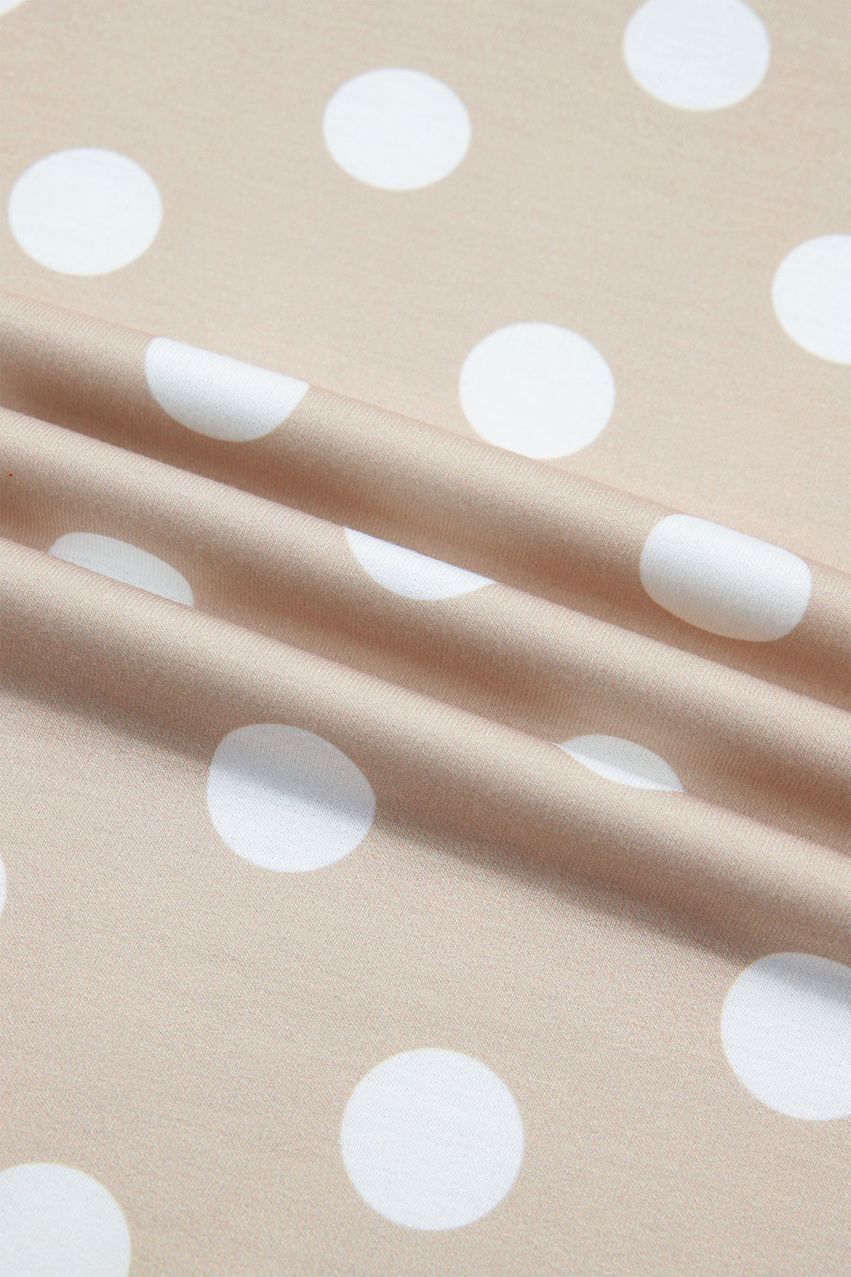 Polka Dot Long Sleeve Top Drawstring Pants Set