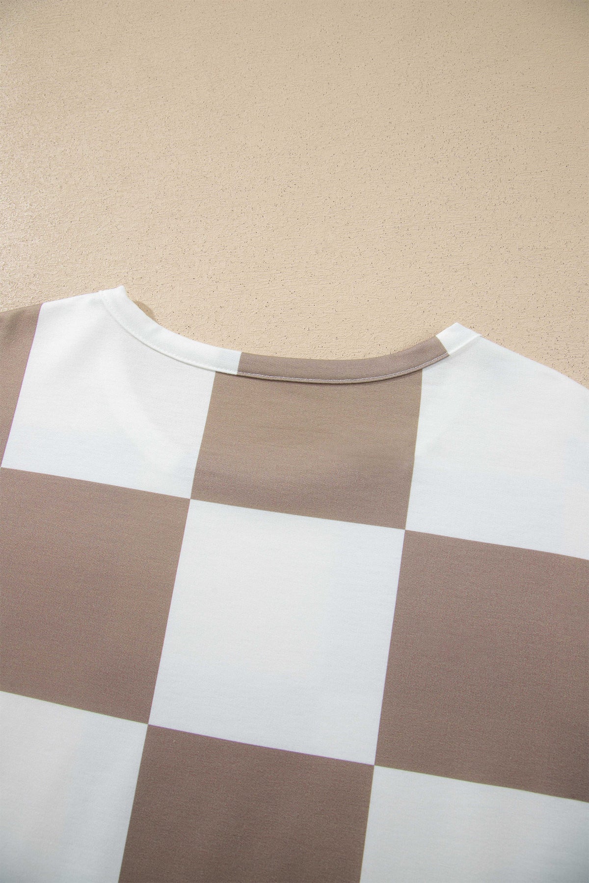 Checkered Long Sleeve Top/Shorts 2pcs Set