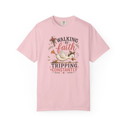 Walking by Faith T-Shirt — Christian Graphic Tee