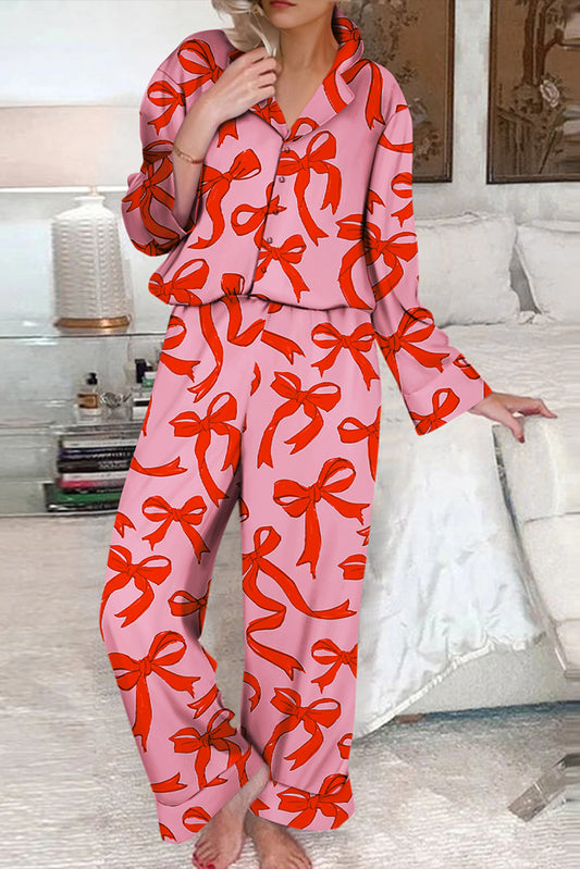 Bow Print Pajama Set