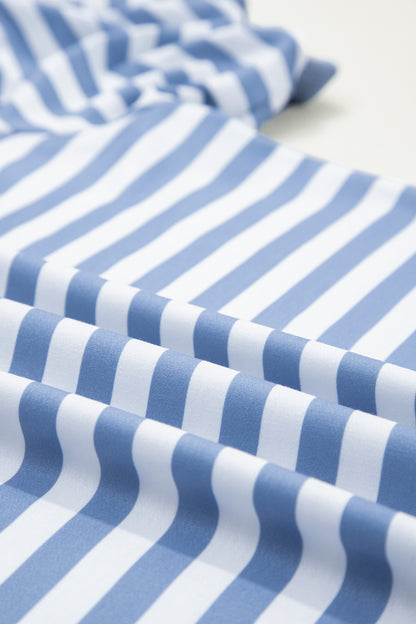 Stripe Bubble Sleeve T Shirt
