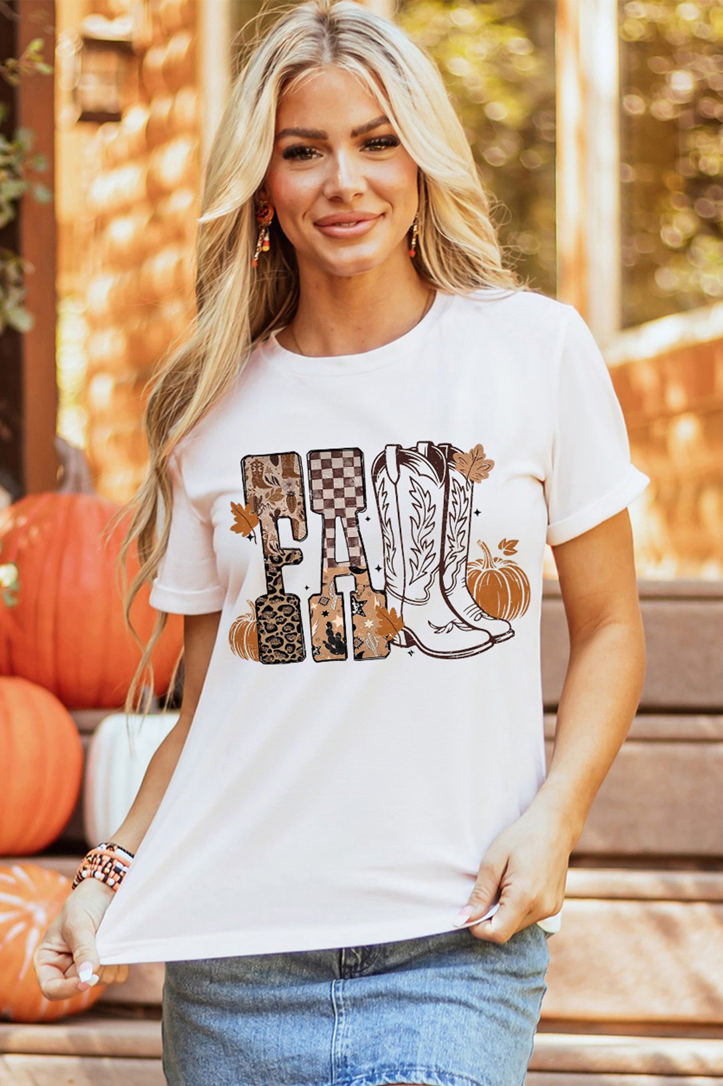 FALL Letter Western T-Shirt