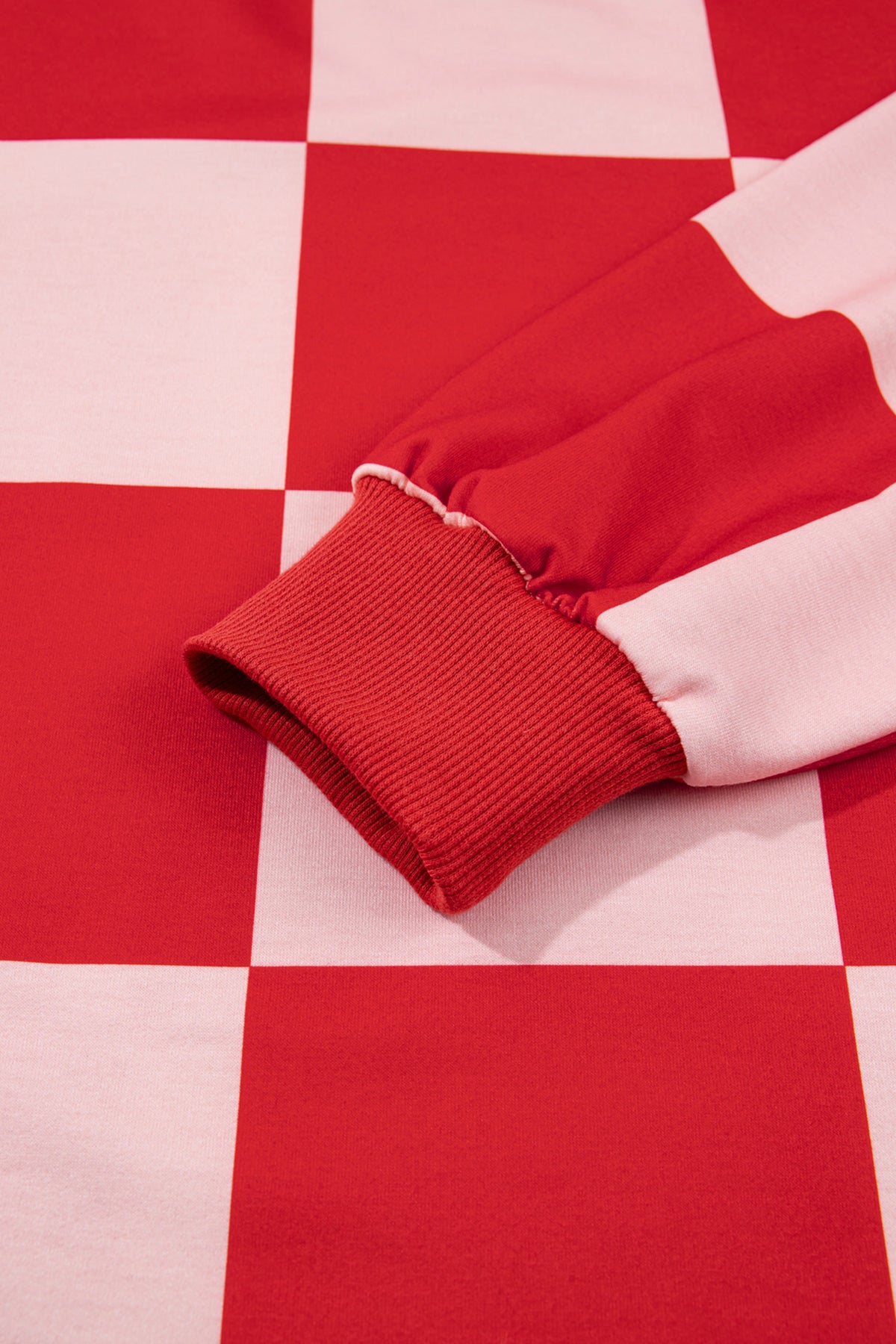 Checkered Long Sleeve Top/Shorts 2pcs Set