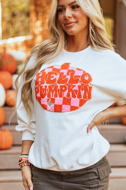 Halloween Pumpkin Pattern Pullover Sweatshirt